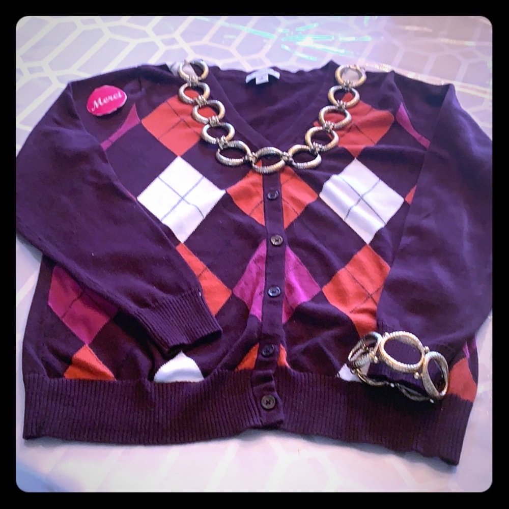 🌸St johns bay argyle sweater M🌸